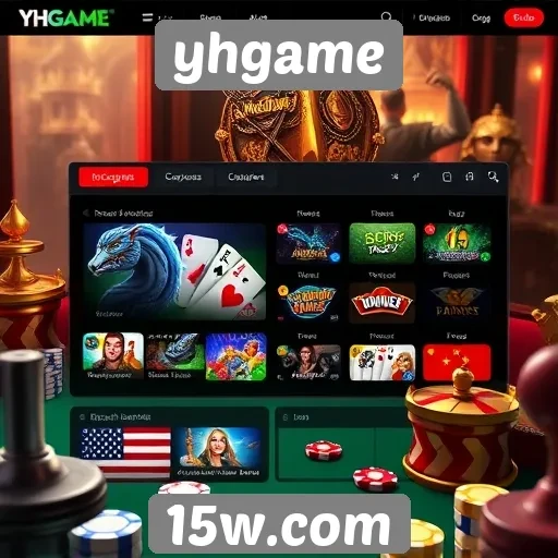 Análise da interface do site yhgame